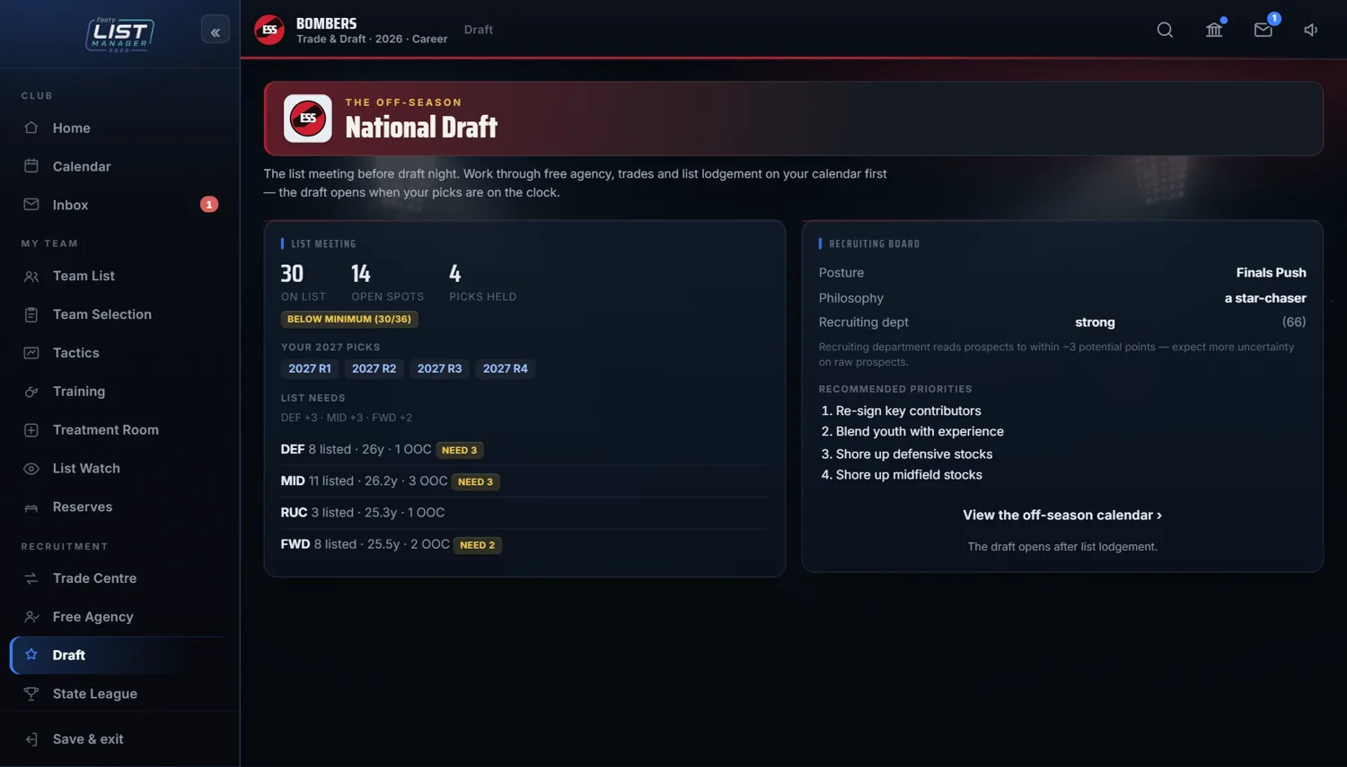 The draft